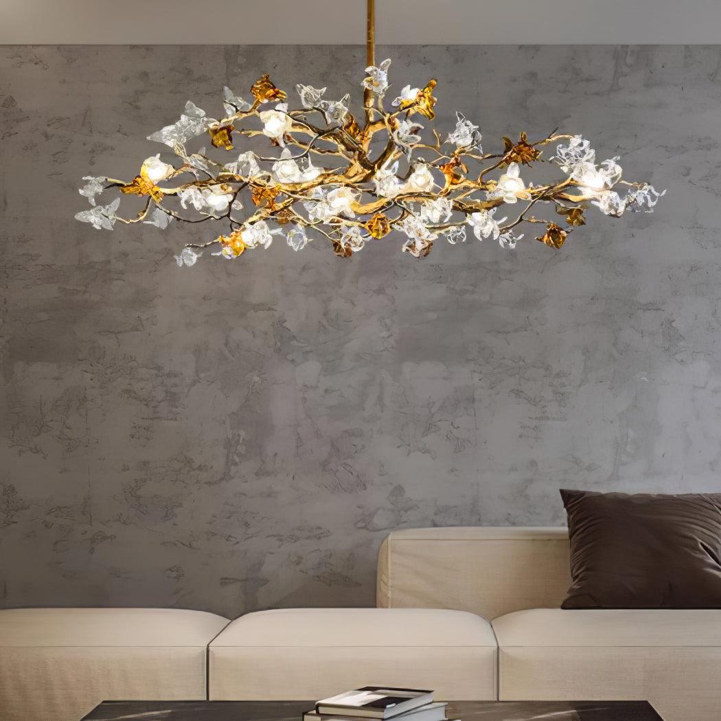 Ulfuvye Postmodern Luxury Branch Brass Crystal Chandelier - Letslighting