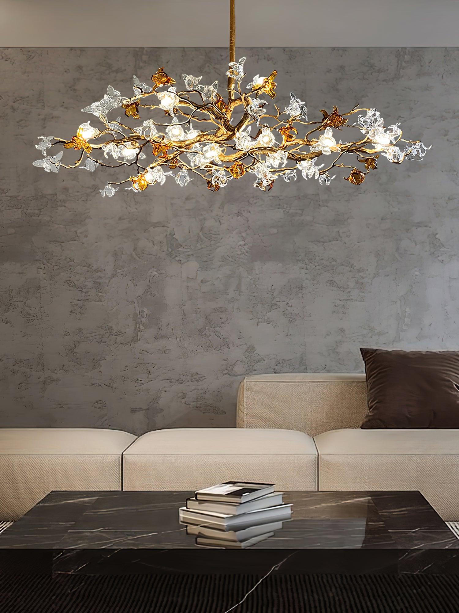 Ulfuvye Postmodern Luxury Branch Brass Crystal Chandelier - Letslighting