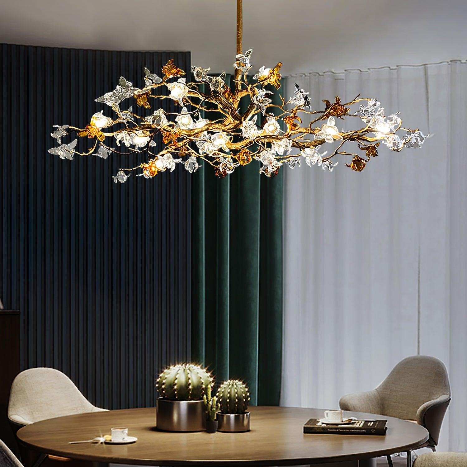 Ulfuvye Postmodern Luxury Branch Brass Crystal Chandelier - Letslighting