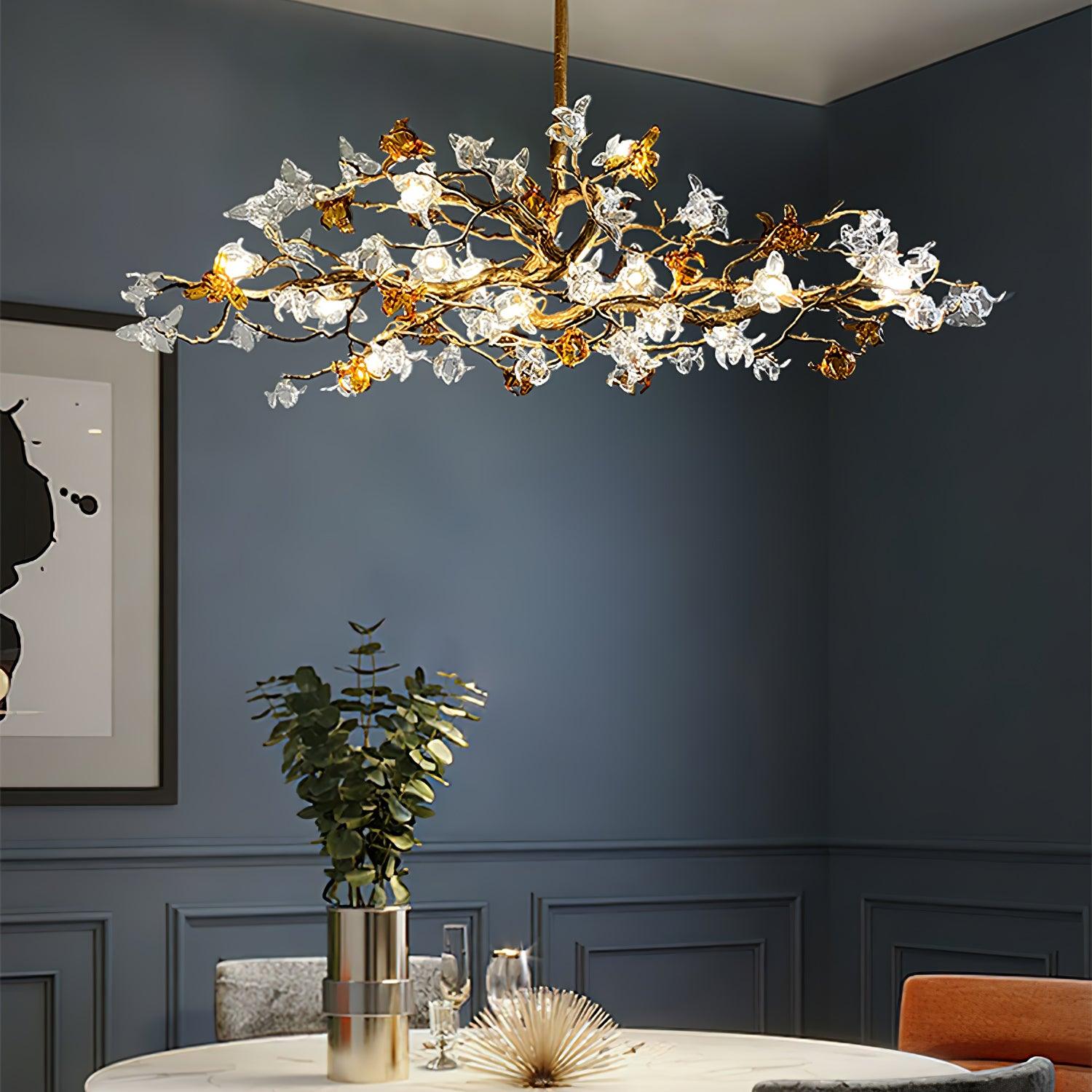 Ulfuvye Postmodern Luxury Branch Brass Crystal Chandelier - Letslighting