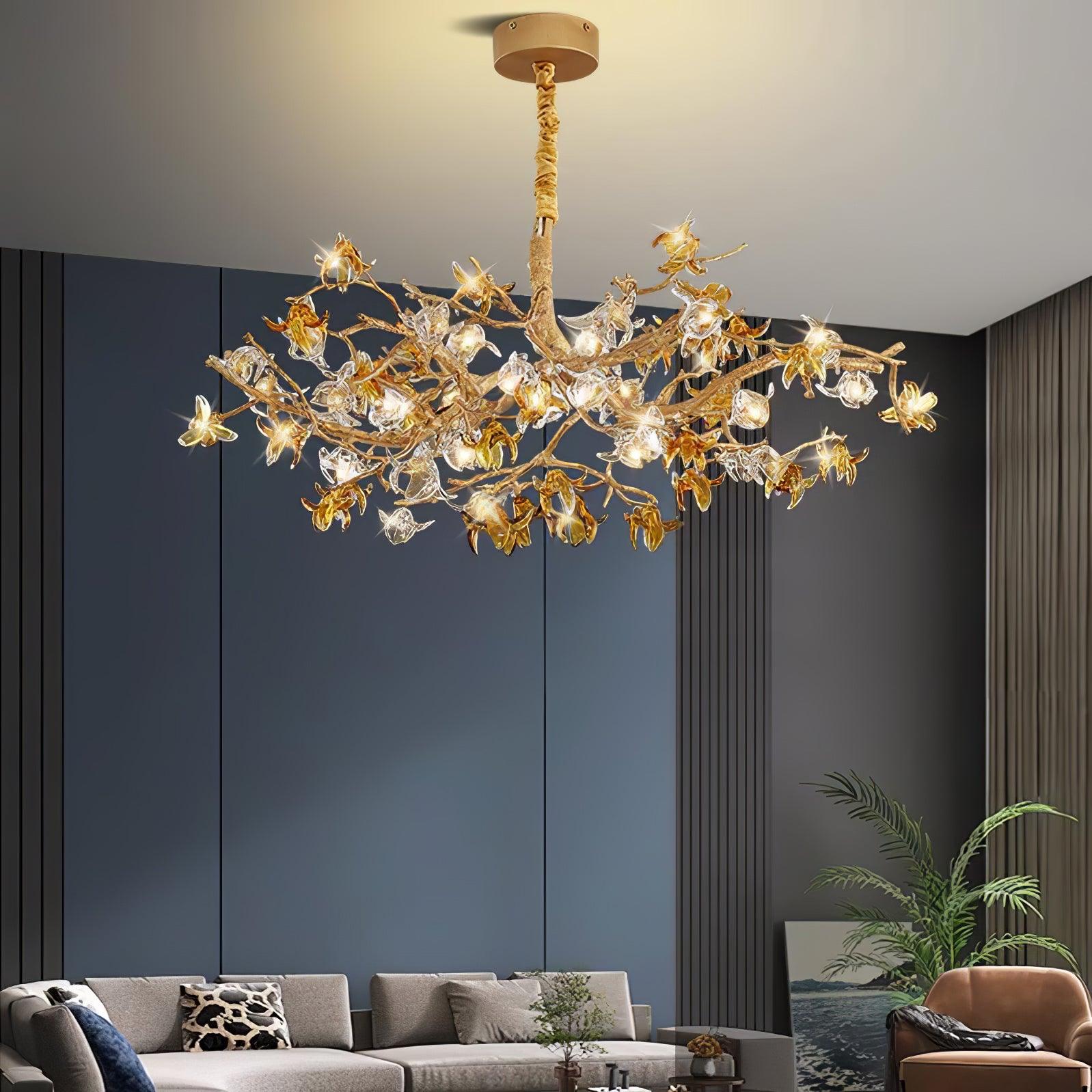 Ulfuvye Postmodern Luxury Branch Brass Crystal Chandelier - Letslighting