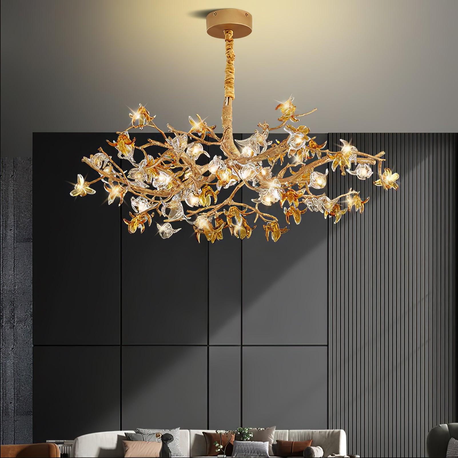 Ulfuvye Postmodern Luxury Branch Brass Crystal Chandelier - Letslighting