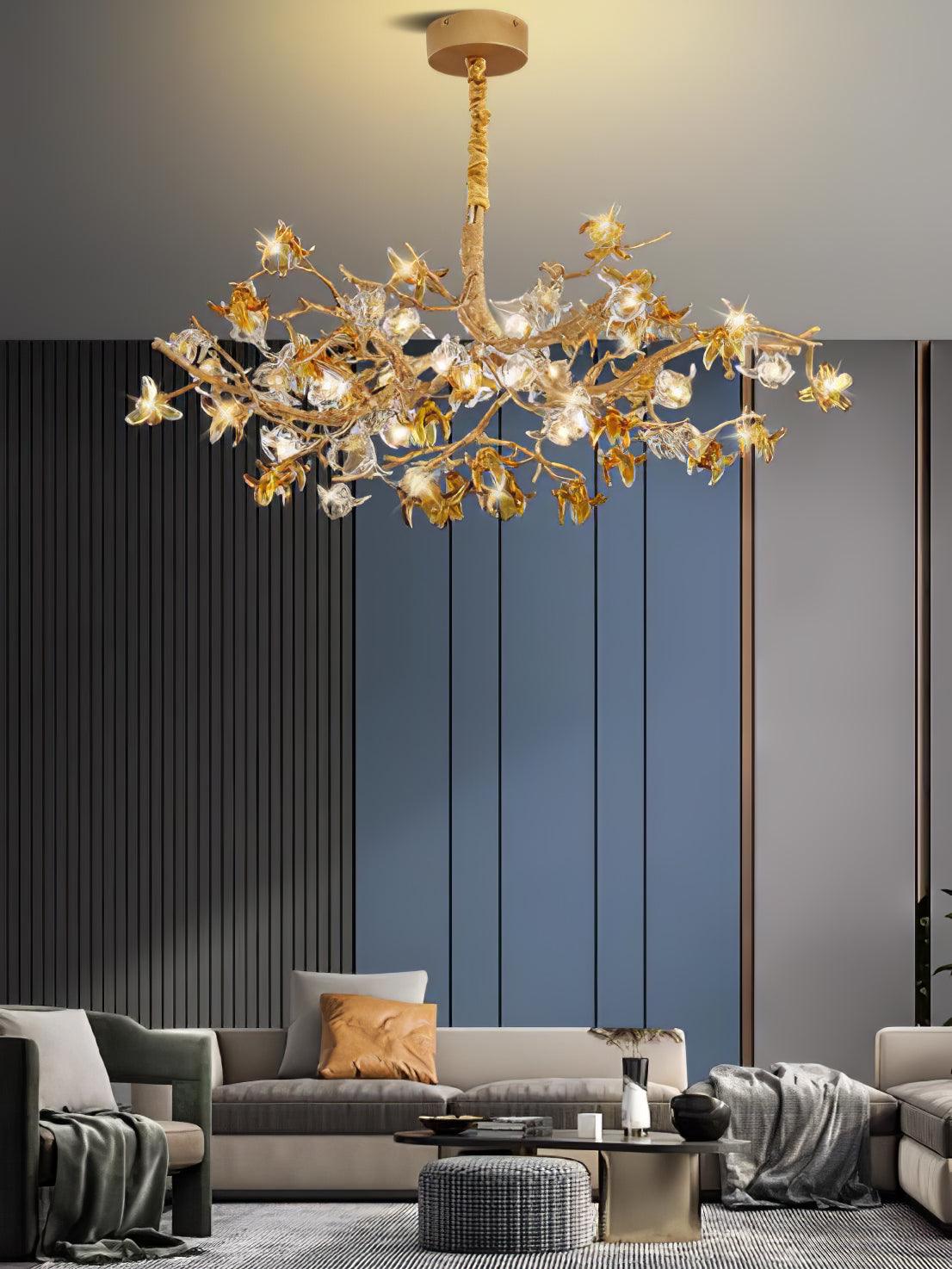 Ulfuvye Postmodern Luxury Branch Brass Crystal Chandelier - Letslighting