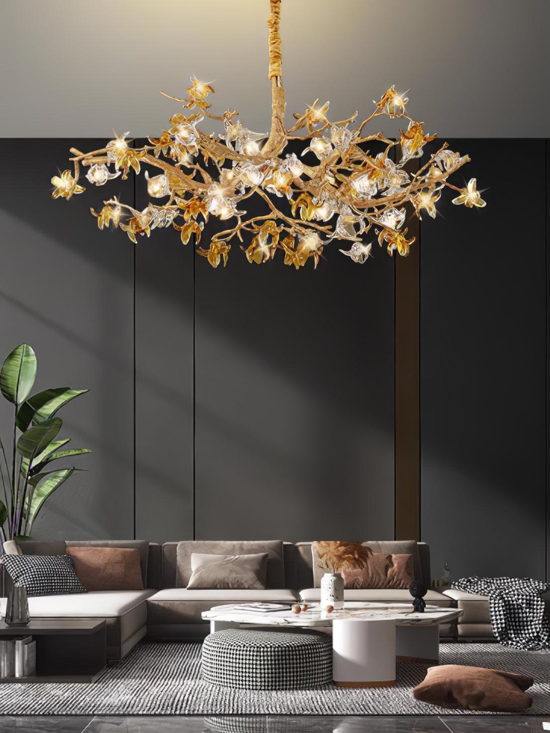 Ulfuvye Postmodern Luxury Branch Brass Crystal Chandelier - Letslighting