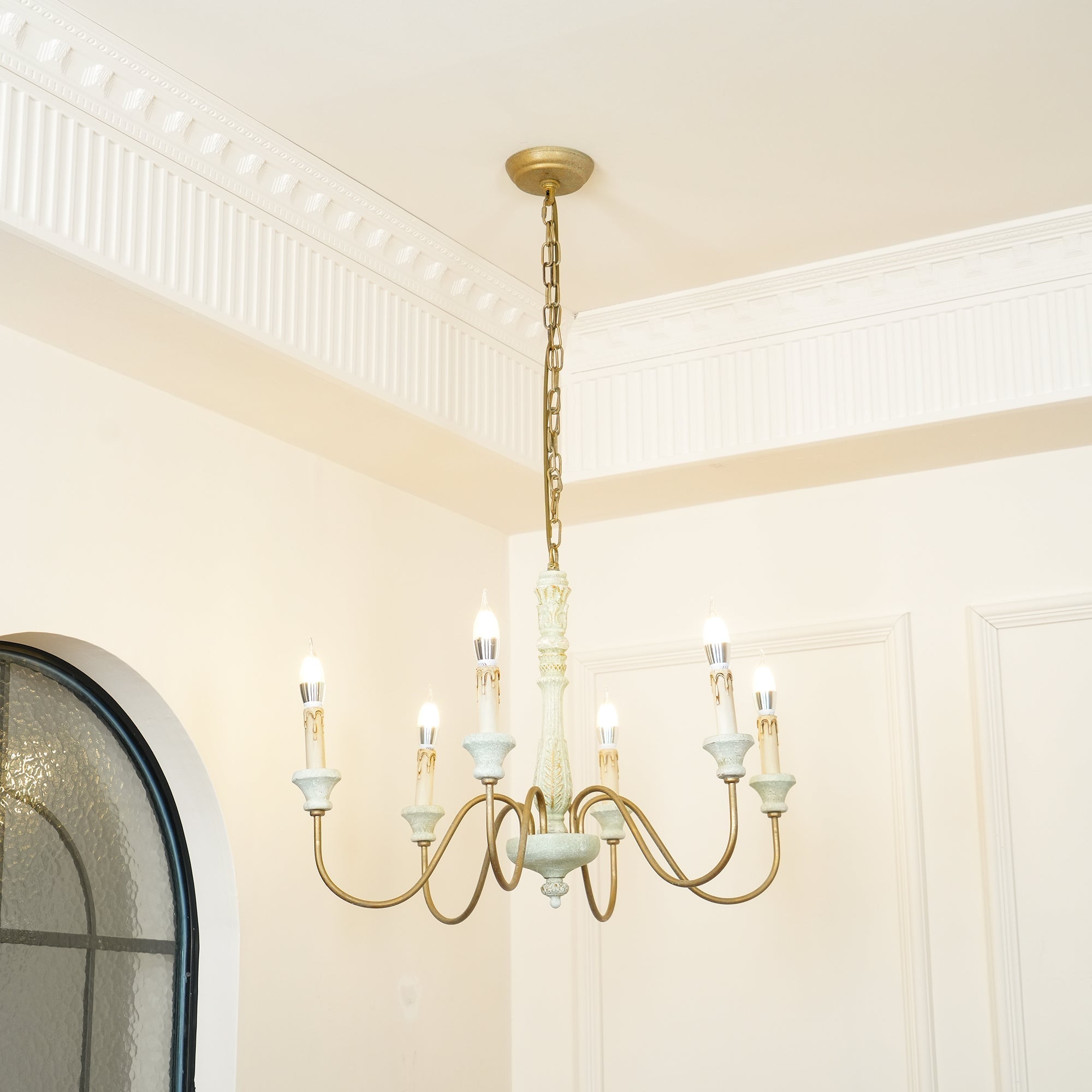 Ljomuvyi Traditional Farmhouse Wood Chandelier - Letslighting
