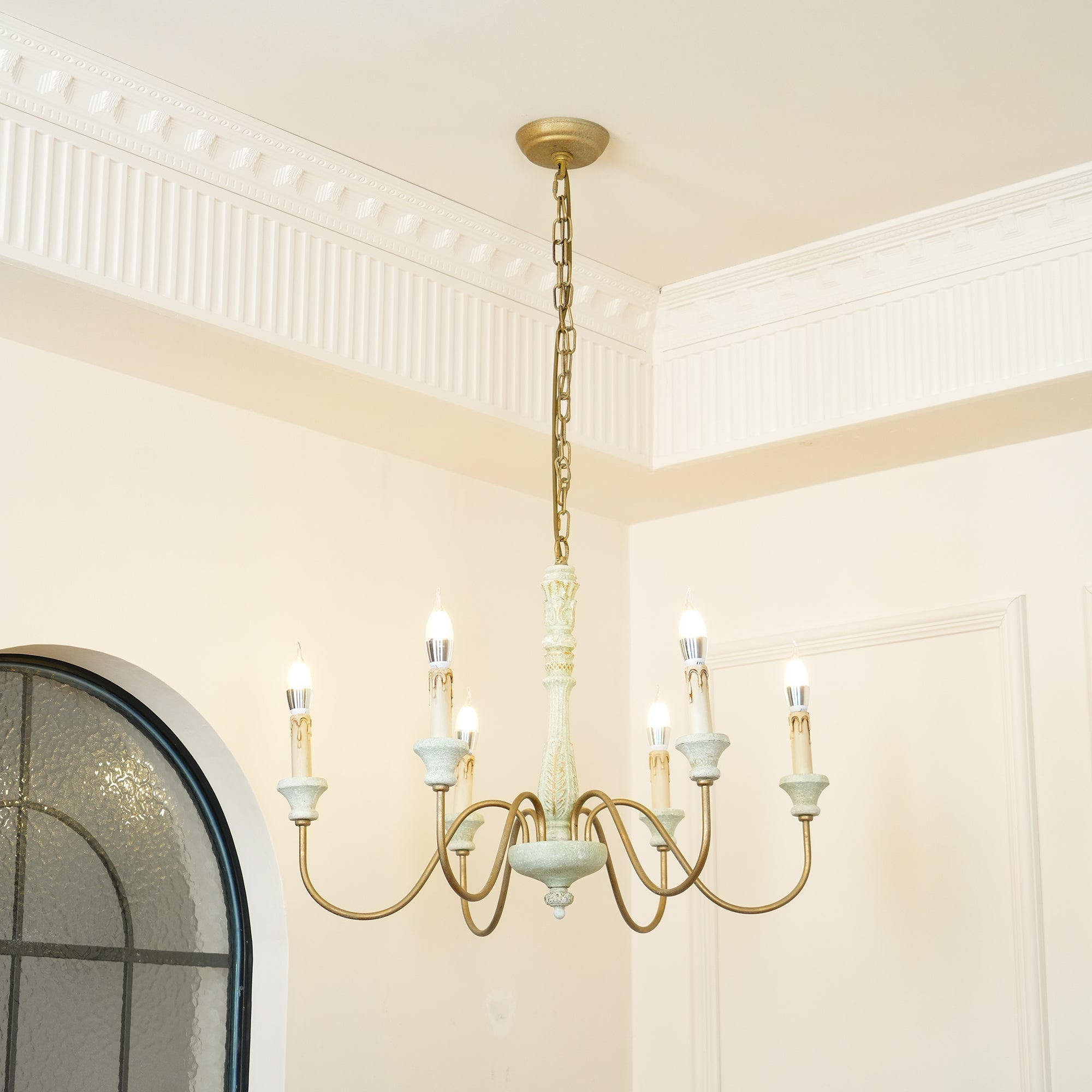 Ljomuvyi Traditional Farmhouse Wood Chandelier - Letslighting