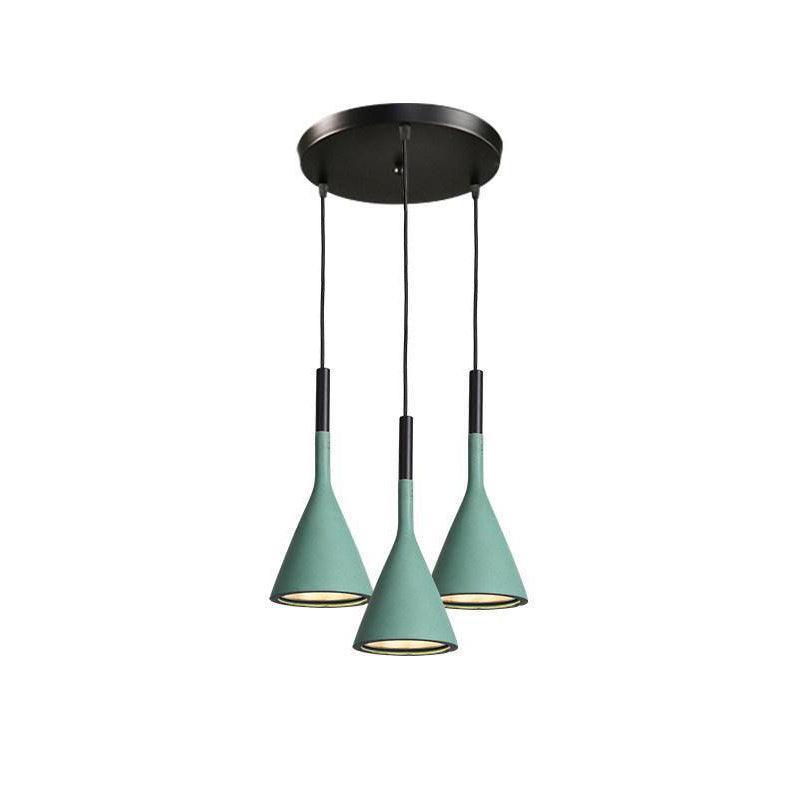 Solara Pendant Lamp Concrete Conical Industrial - Letslighting