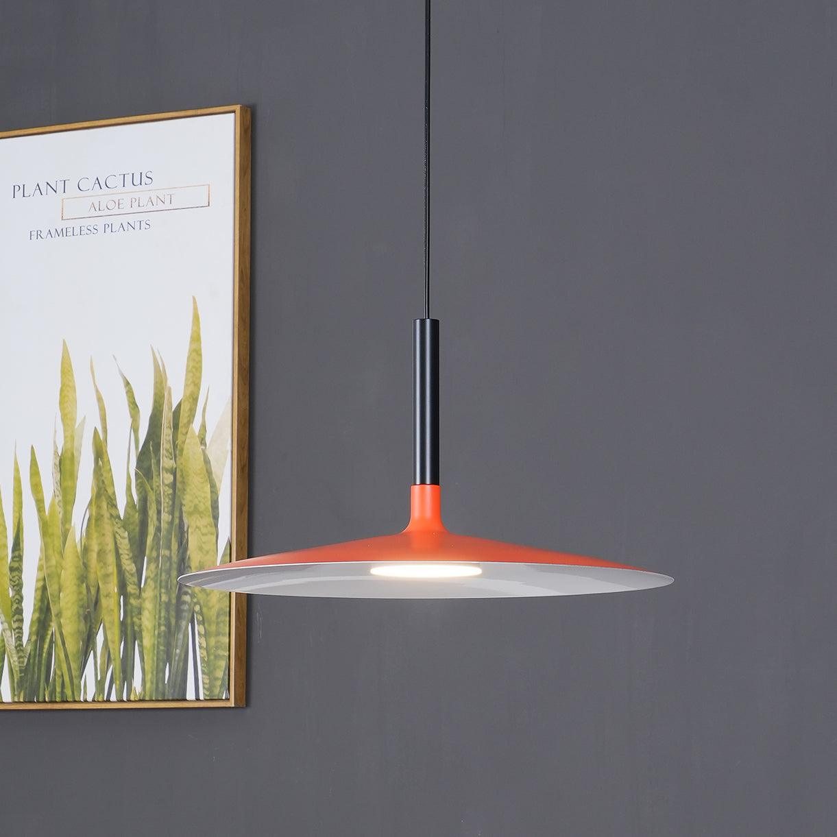 Lustra Pendant Lamp Aluminum Flat Disc - Letslighting