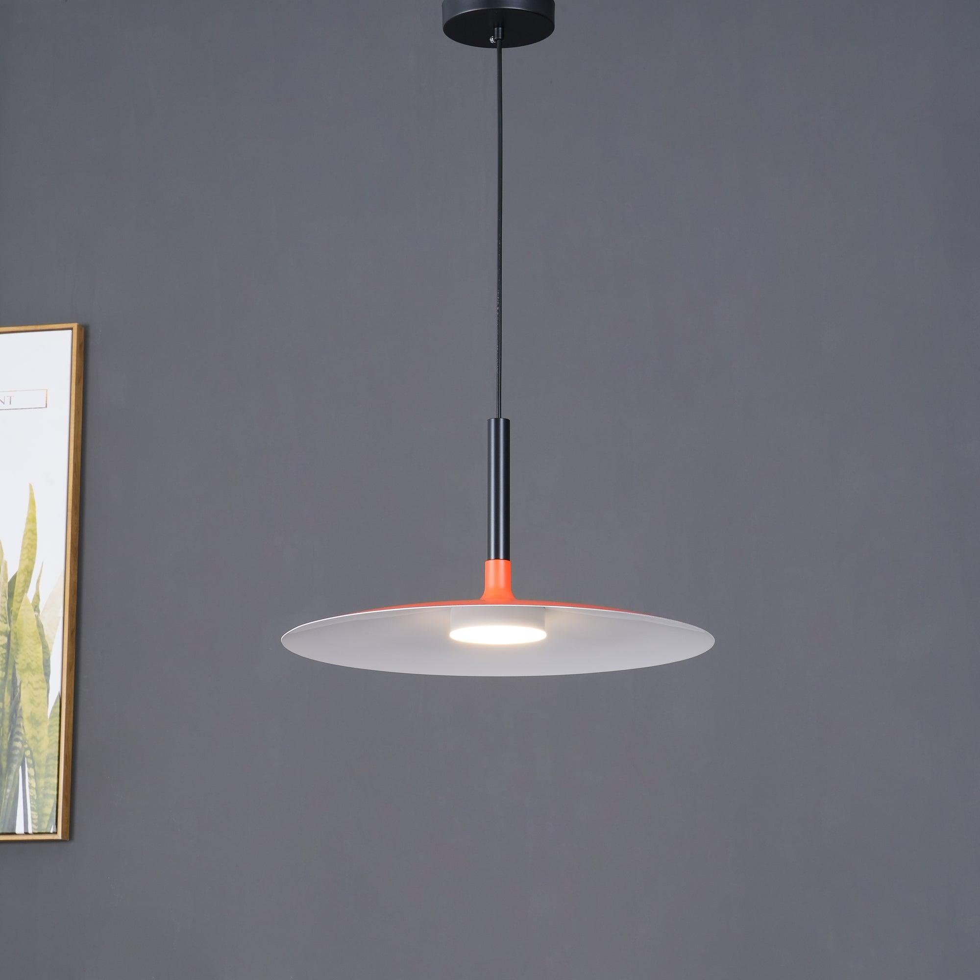 Lustra Pendant Lamp Aluminum Flat Disc - Letslighting