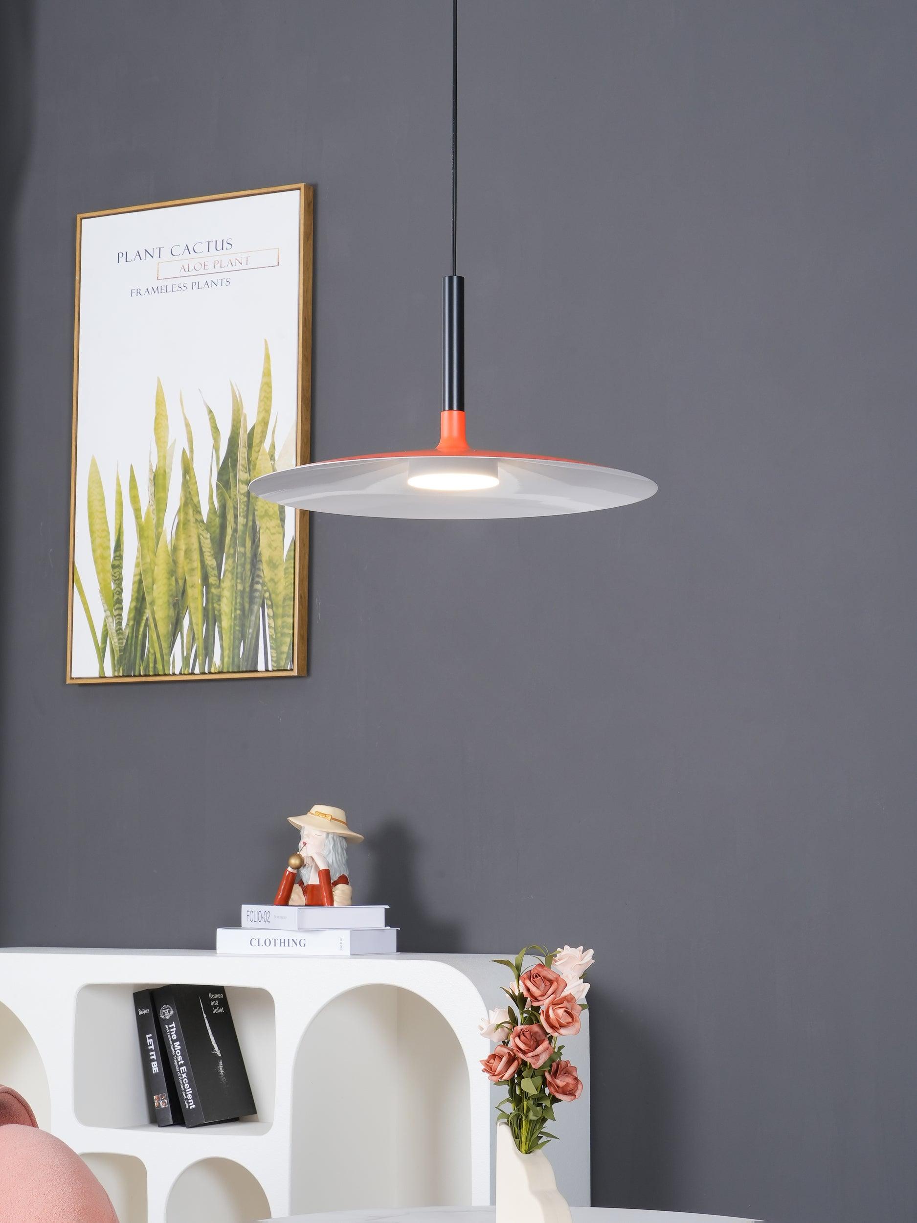 Lustra Pendant Lamp Aluminum Flat Disc - Letslighting
