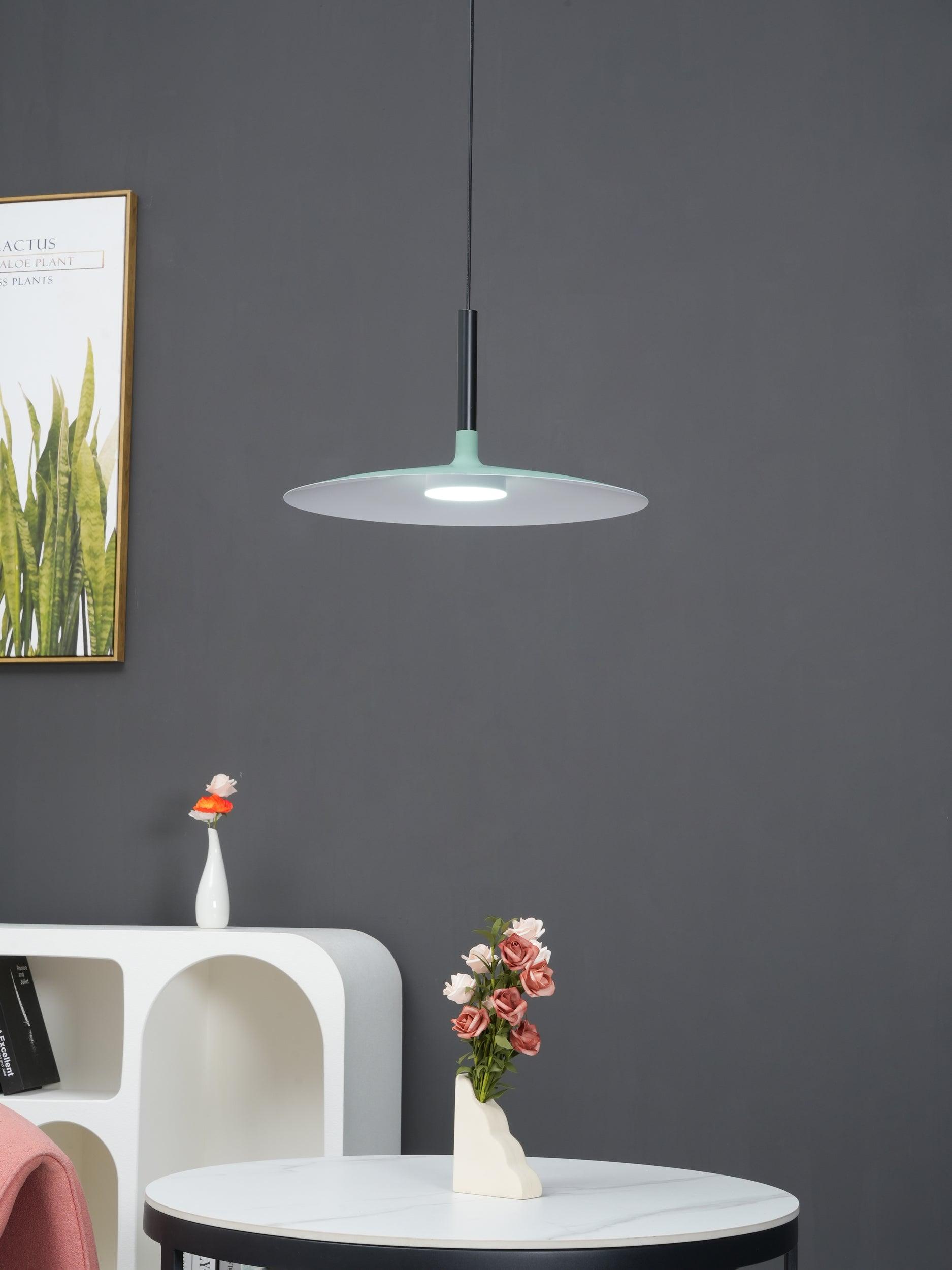 Lustra Pendant Lamp Aluminum Flat Disc - Letslighting