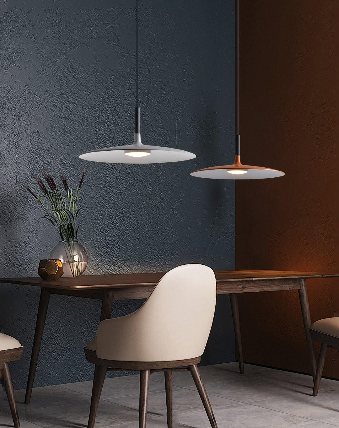 Lustra Pendant Lamp Aluminum Flat Disc - Letslighting