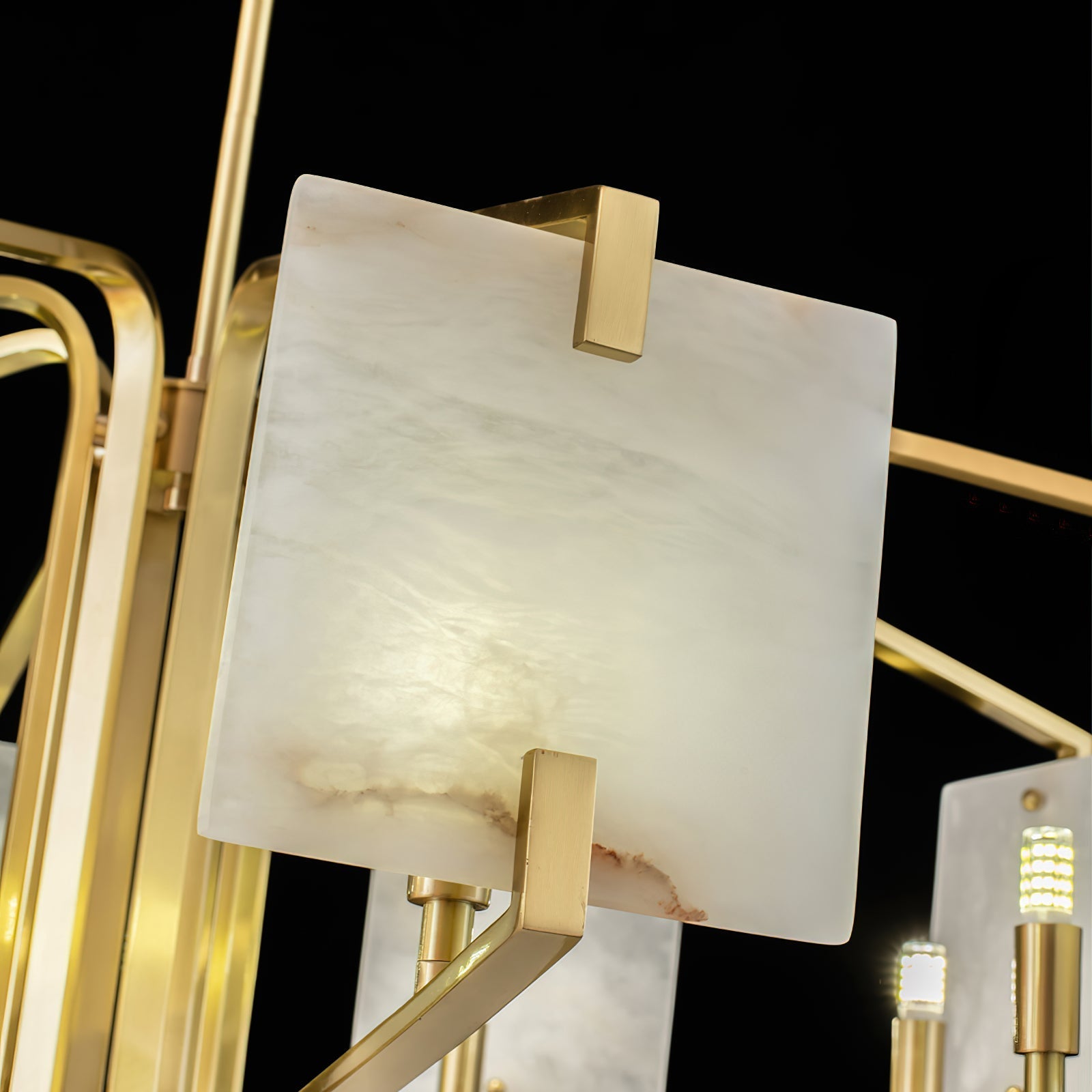 Luster Luxury Brass Alabaster Chandelier - Letslighting
