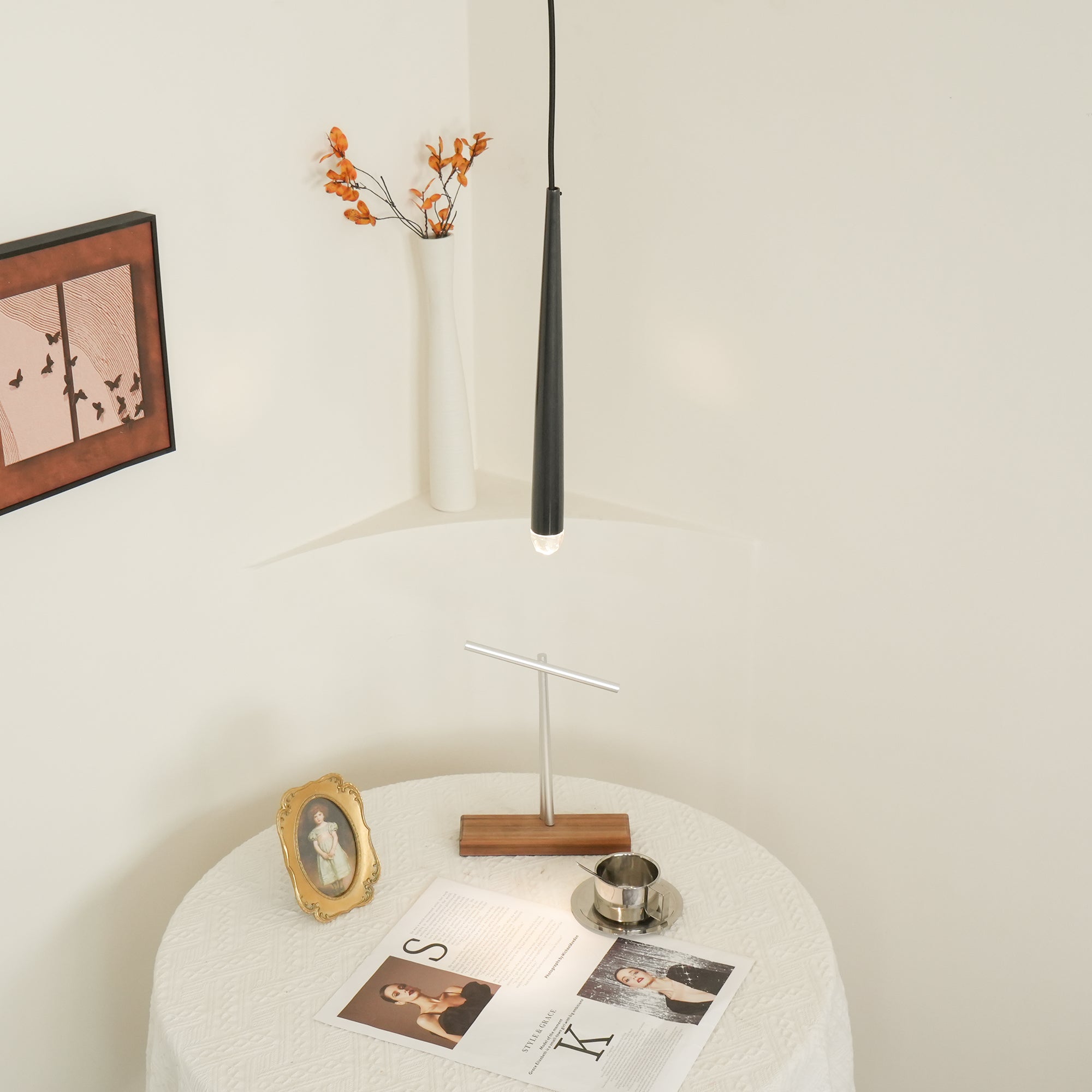 Chandelier Crystal Shade Brass Blackened Silver Luxe Minimalistic - Letslighting