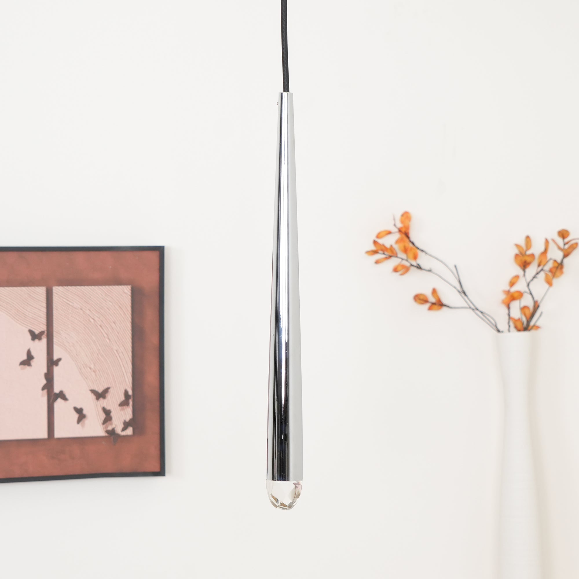 Chandelier Crystal Shade Brass Blackened Silver Luxe Minimalistic - Letslighting