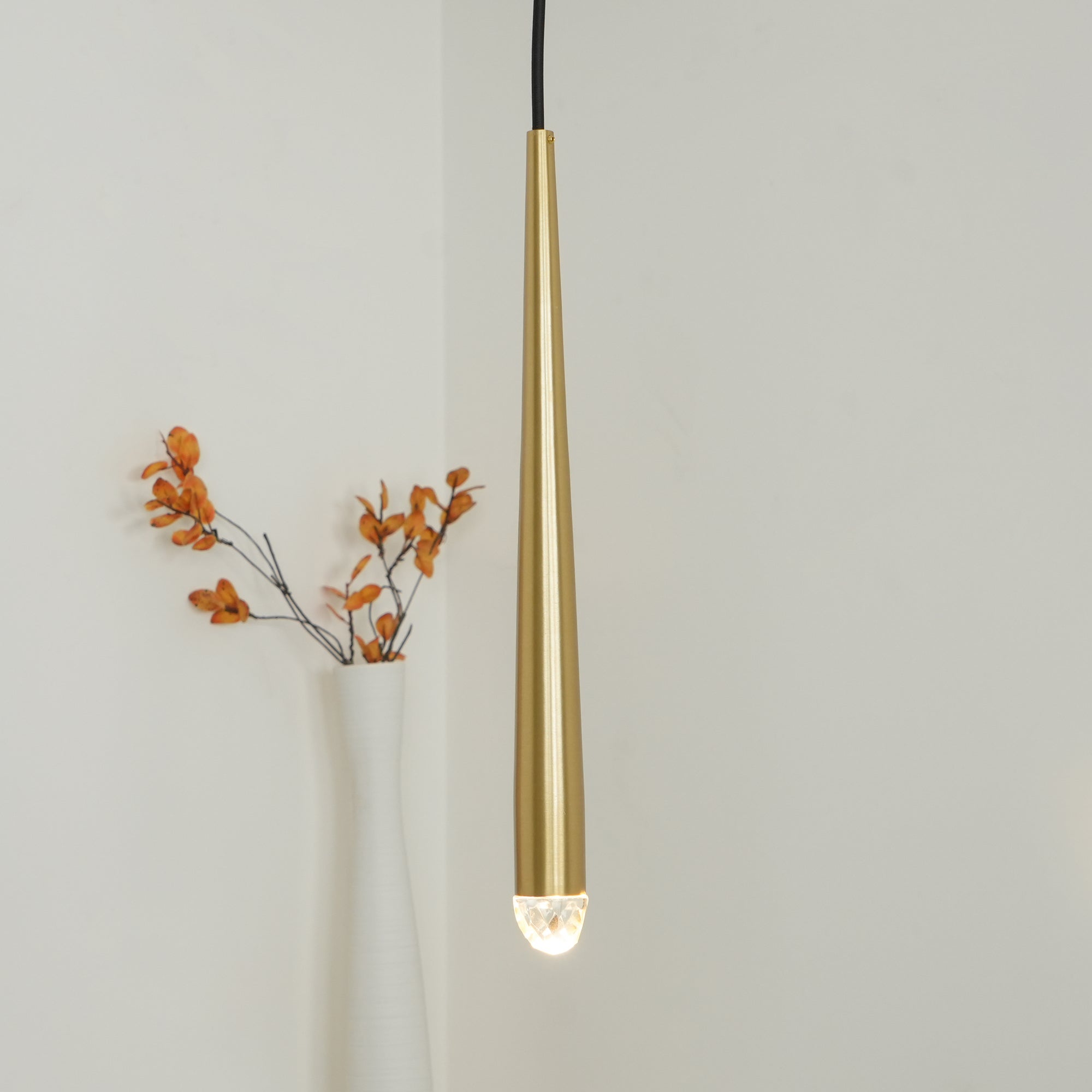 Chandelier Crystal Shade Brass Blackened Silver Luxe Minimalistic - Letslighting