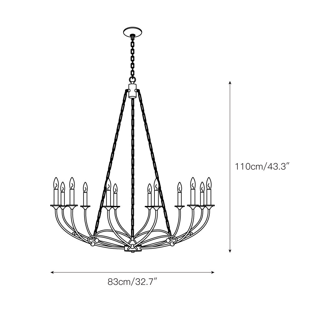 Arabella Candle-style Circular Design Chandelier - Letslighting
