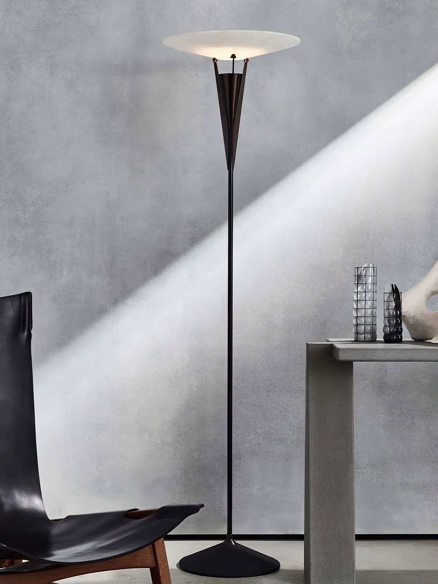 Veloros Cone Alabaster Floor Lamp - Letslighting