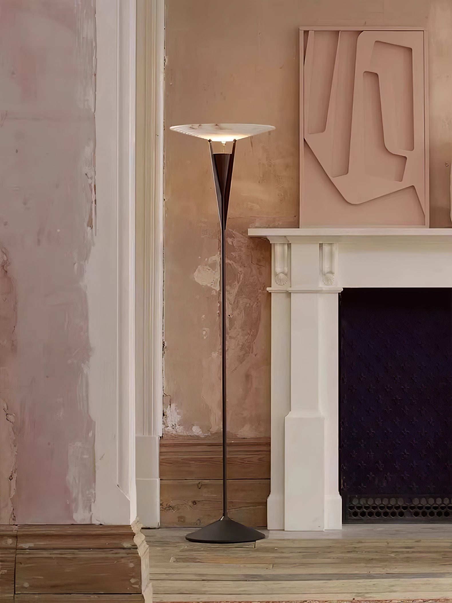 Veloros Cone Alabaster Floor Lamp - Letslighting