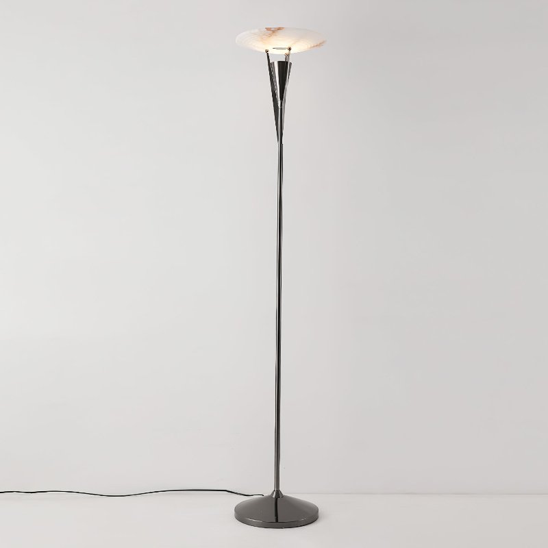 Veloros Cone Alabaster Floor Lamp - Letslighting