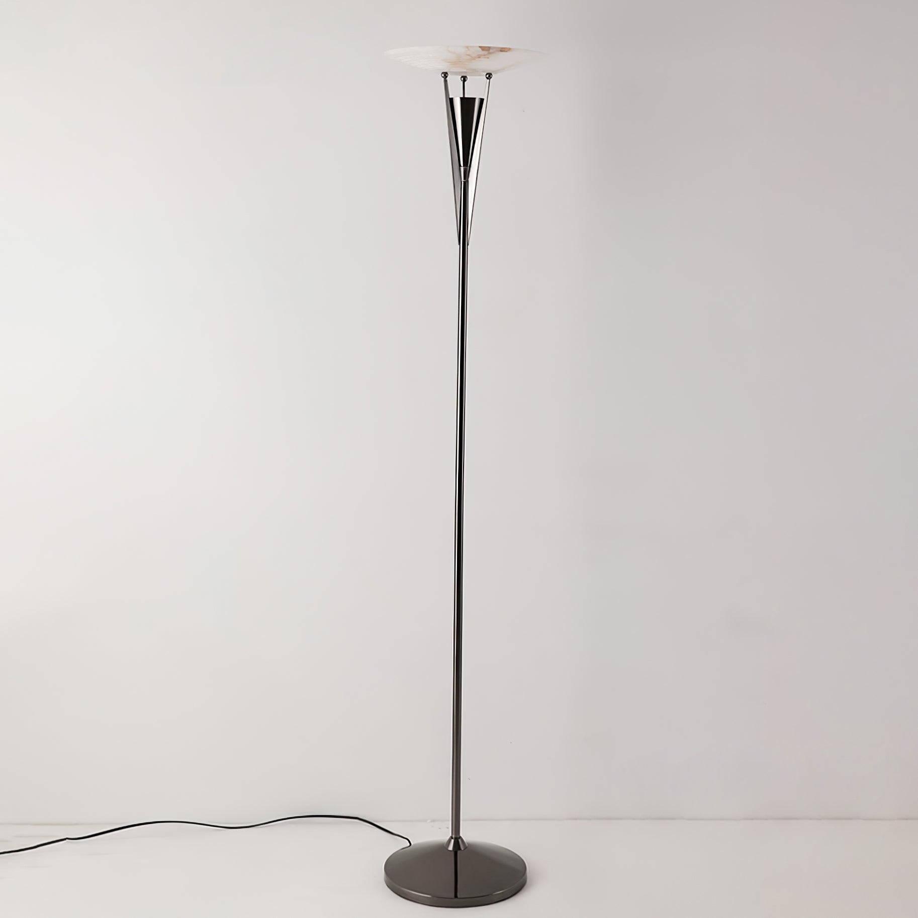 Veloros Cone Alabaster Floor Lamp - Letslighting