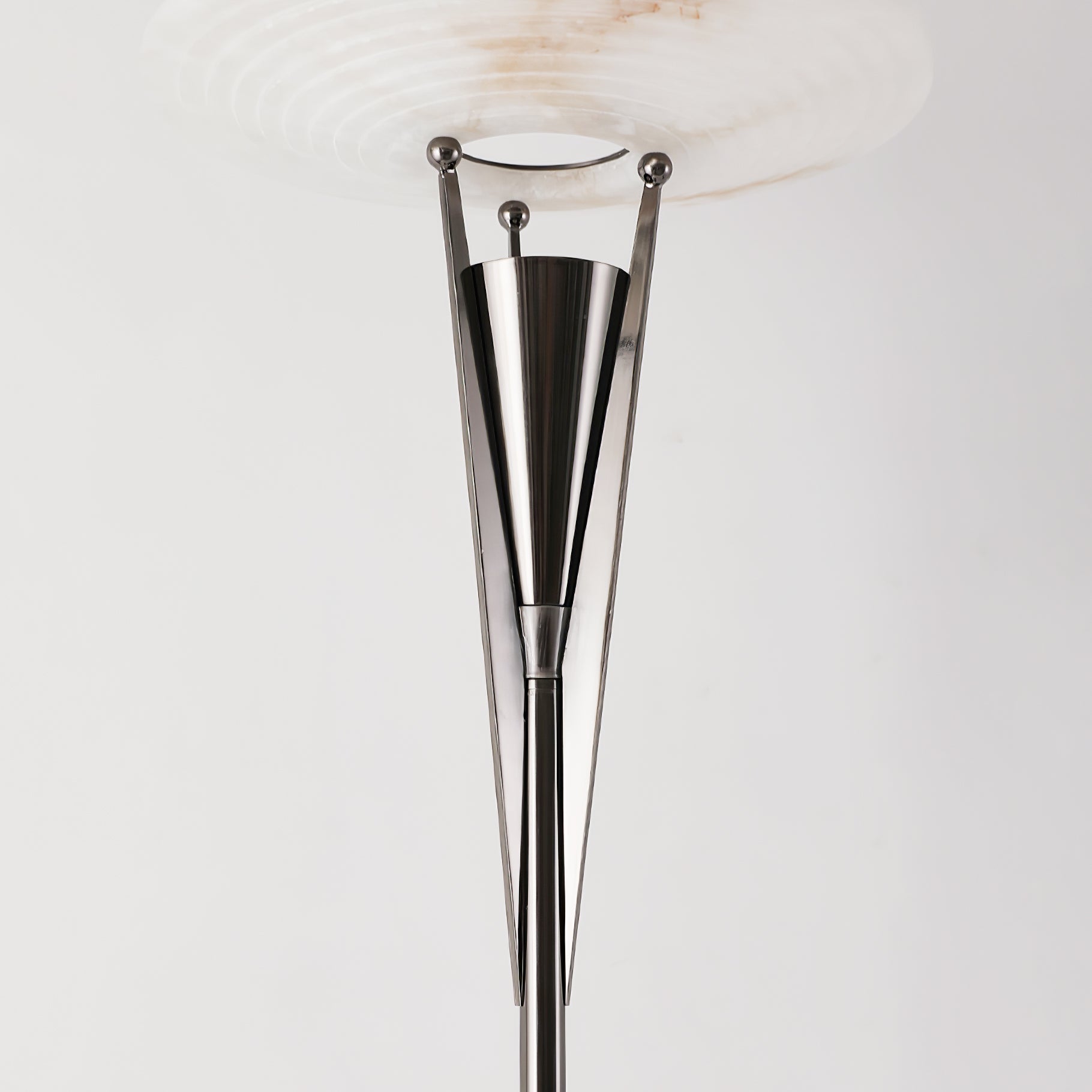 Veloros Cone Alabaster Floor Lamp - Letslighting