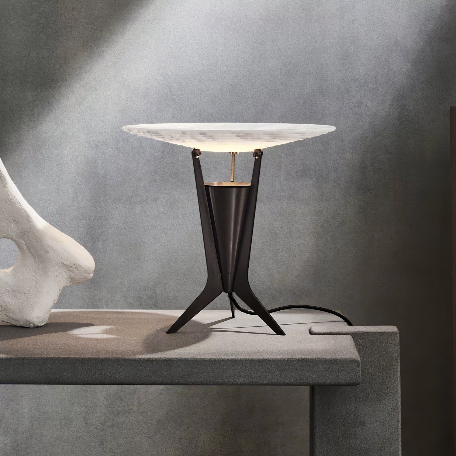 Eurtalus Alabaster Top Table Lamp - Letslighting