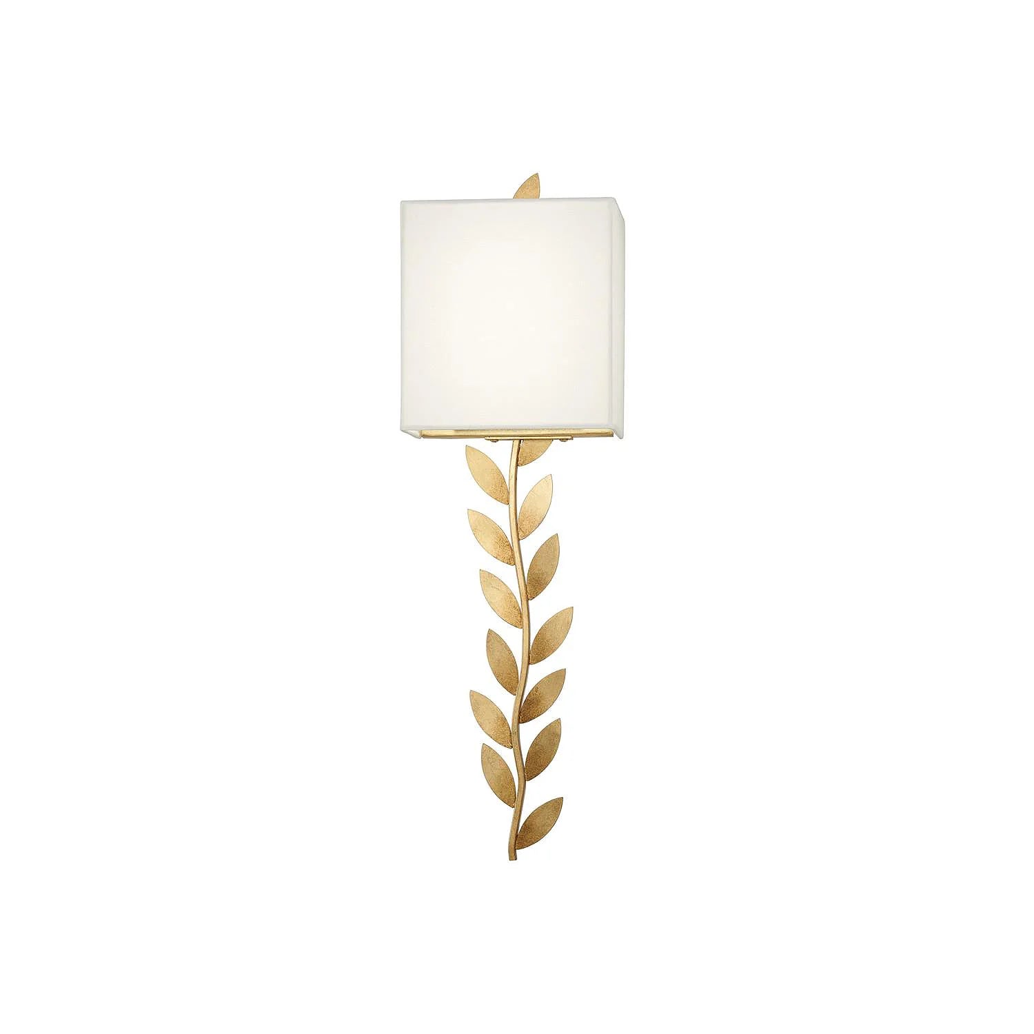 Verve Wall Lamp Brass Leaf Fabric - Letslighting