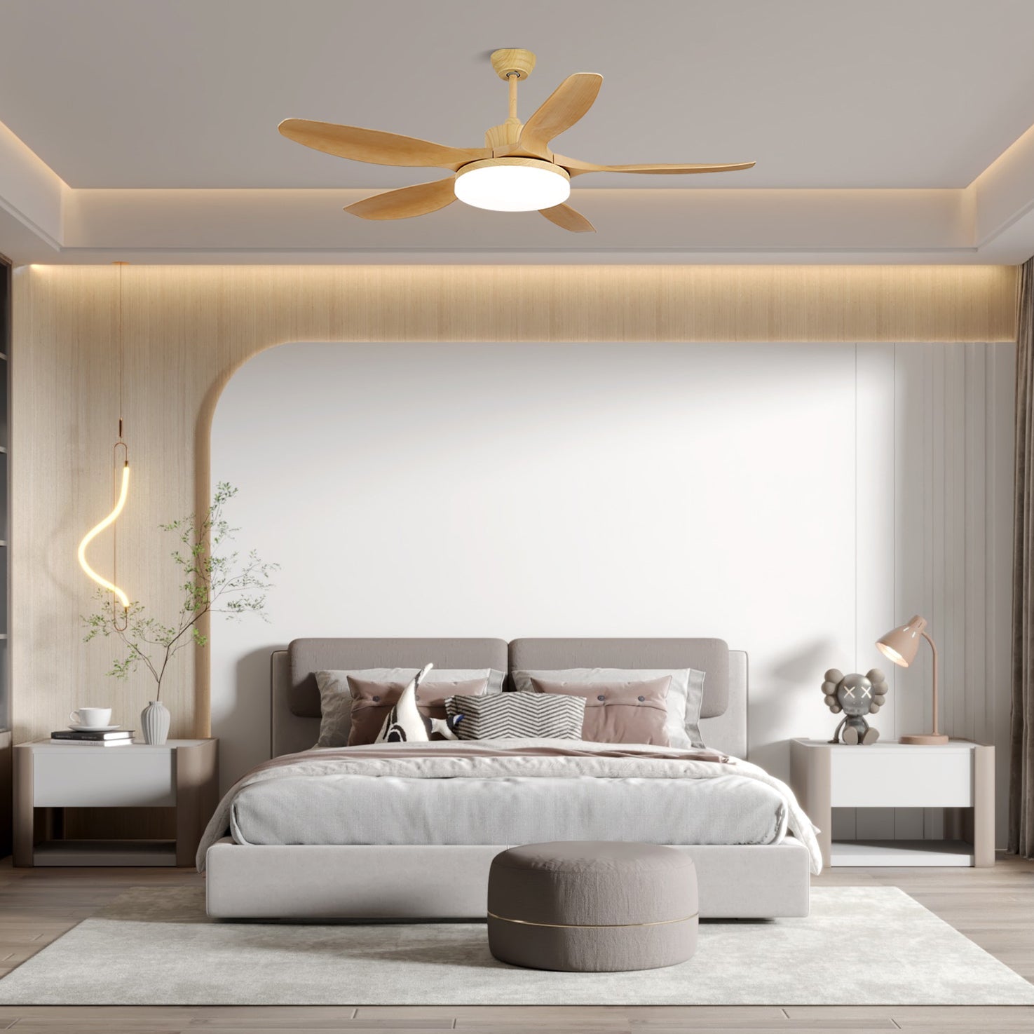 Nielsen Modern Ceiling Fan Light 48/52 Livingroom - Letslighting