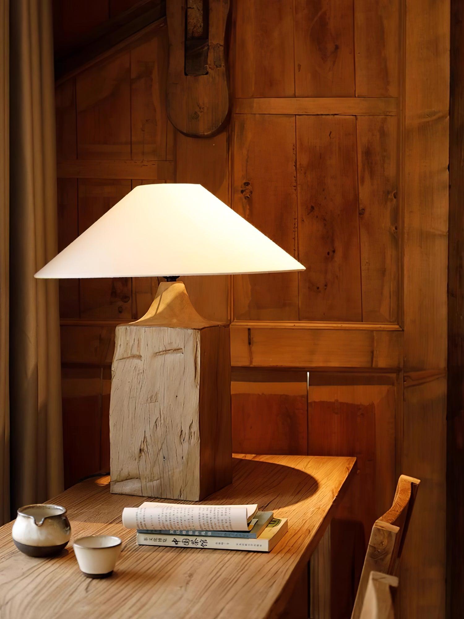 Rustica Timber Column Floor Lamp - Letslighting