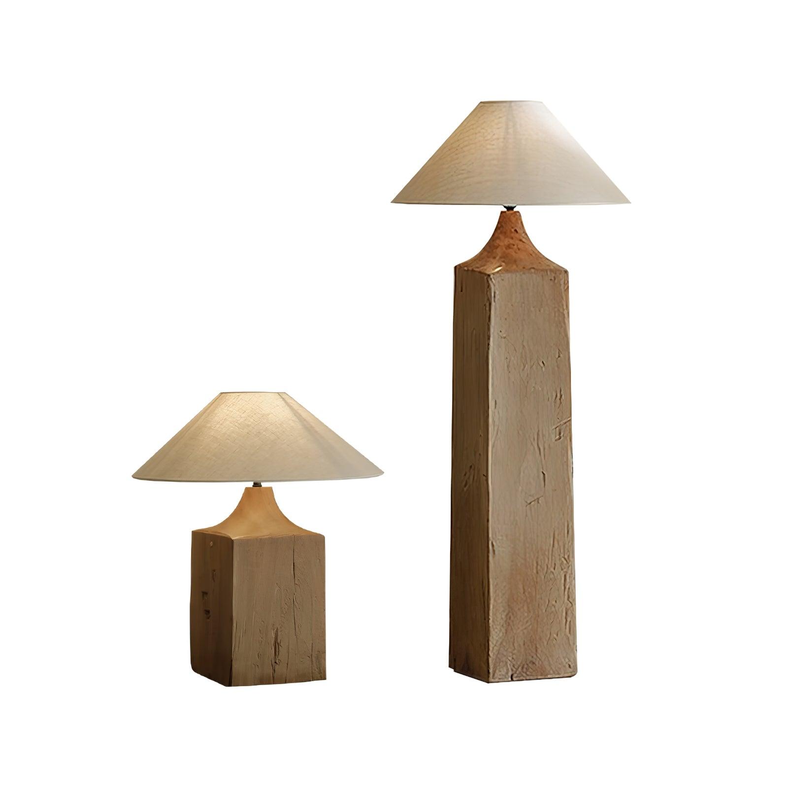 Rustica Timber Column Floor Lamp - Letslighting