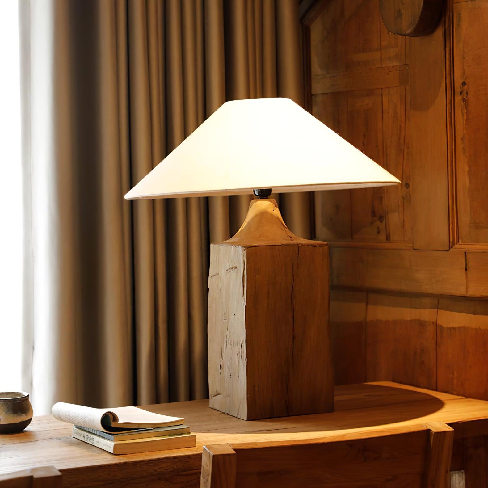 Rustica Timber Column Floor Lamp - Letslighting