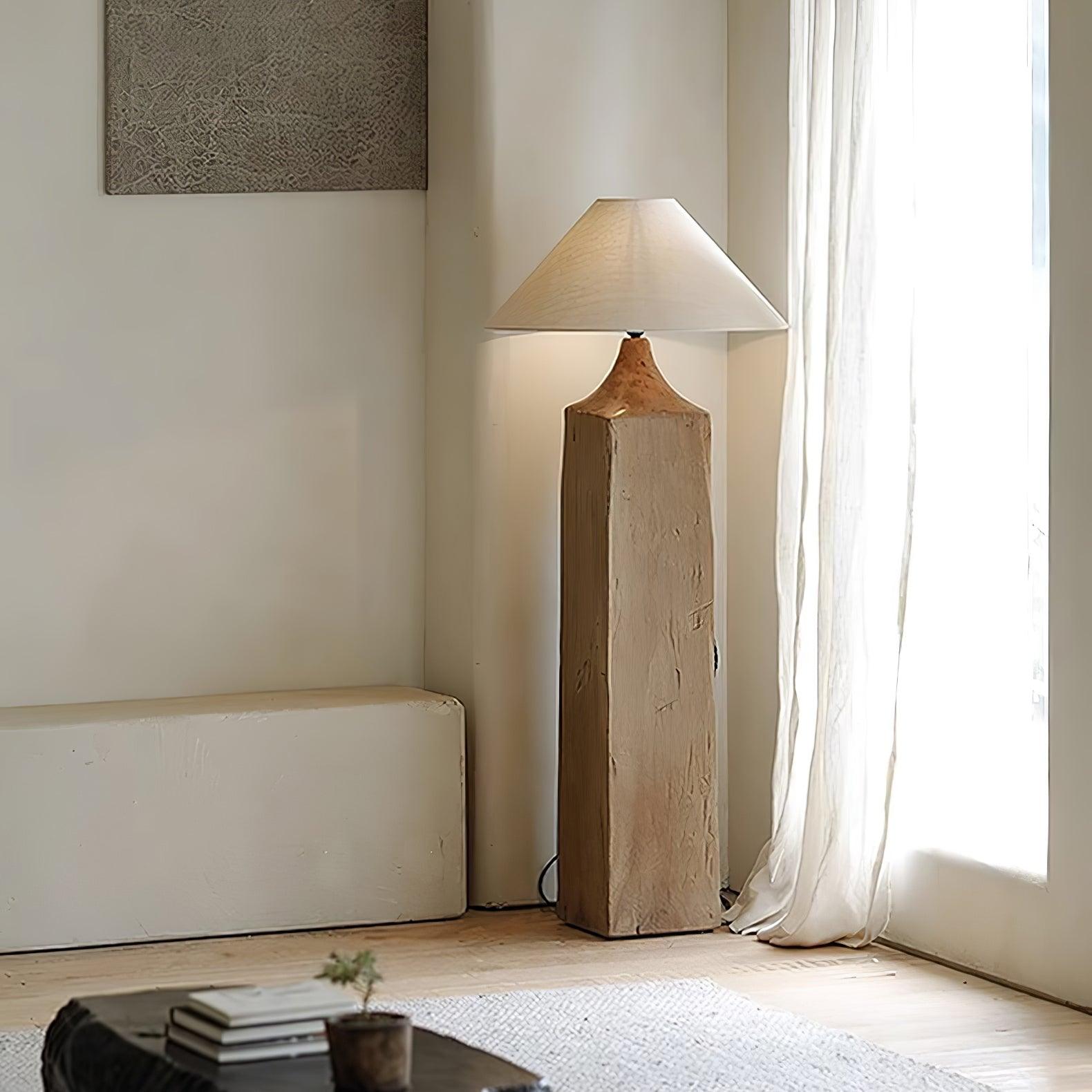 Rustica Timber Column Floor Lamp - Letslighting