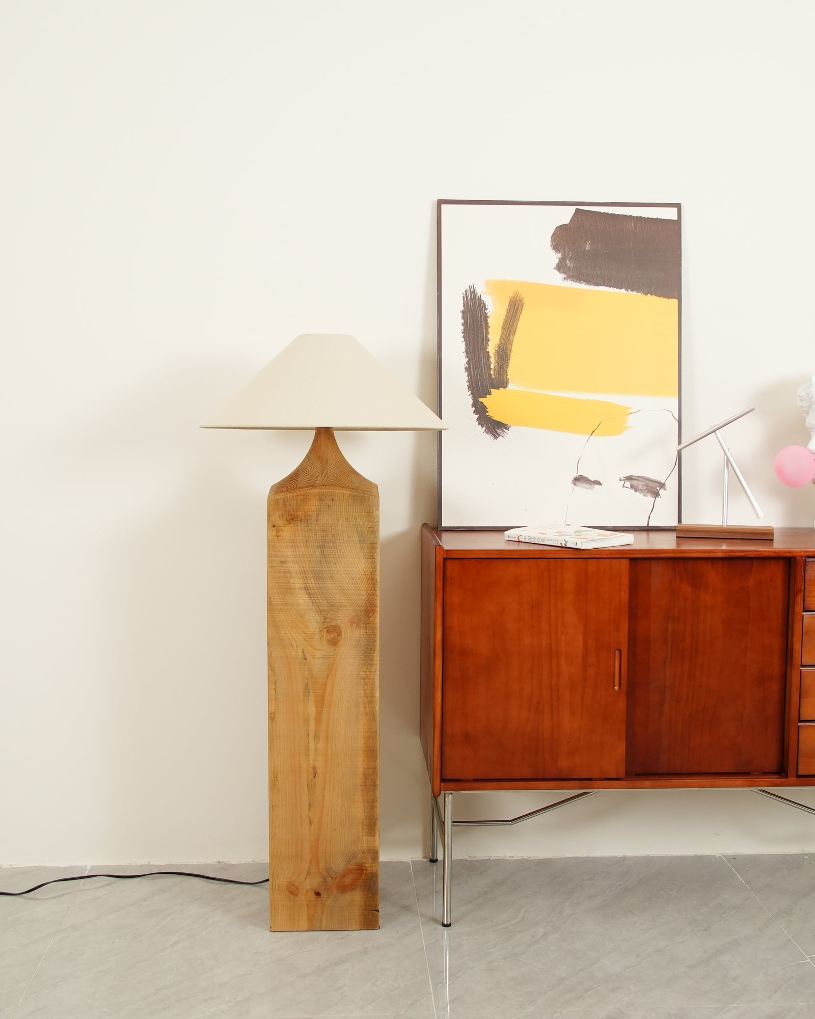 Rustica Timber Column Floor Lamp - Letslighting