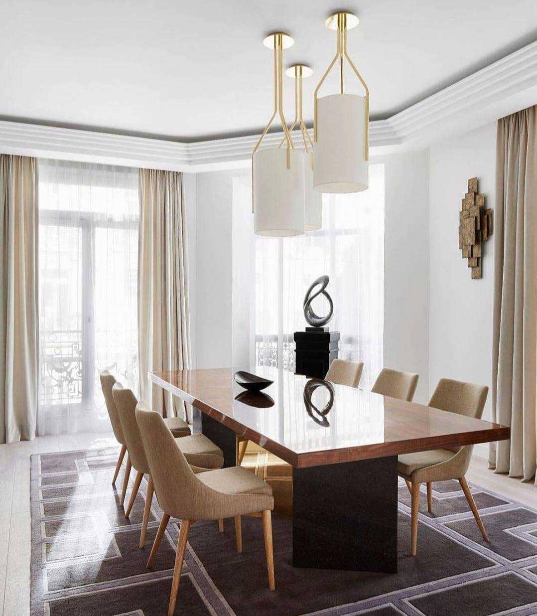 Lustra Chandelier LED 3-Lights Brass Modern - Letslighting