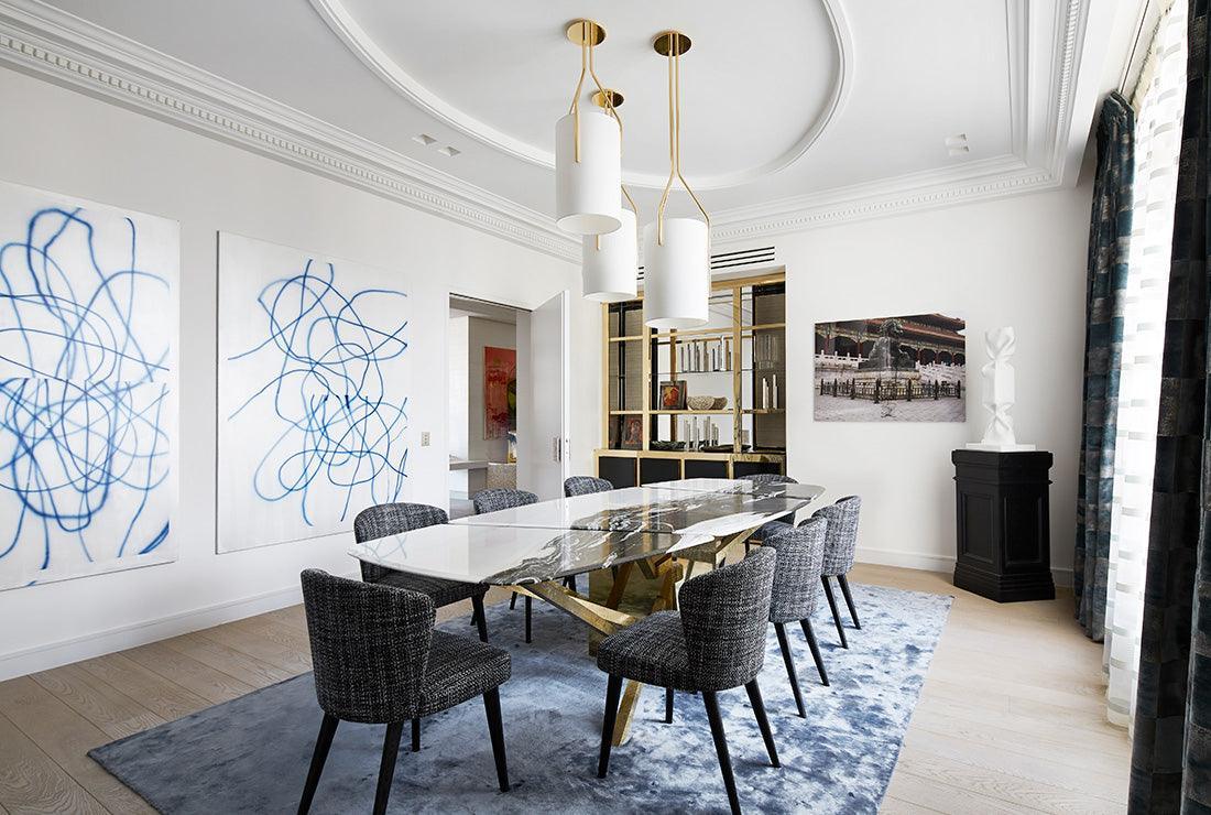 Lustra Chandelier LED 3-Lights Brass Modern - Letslighting