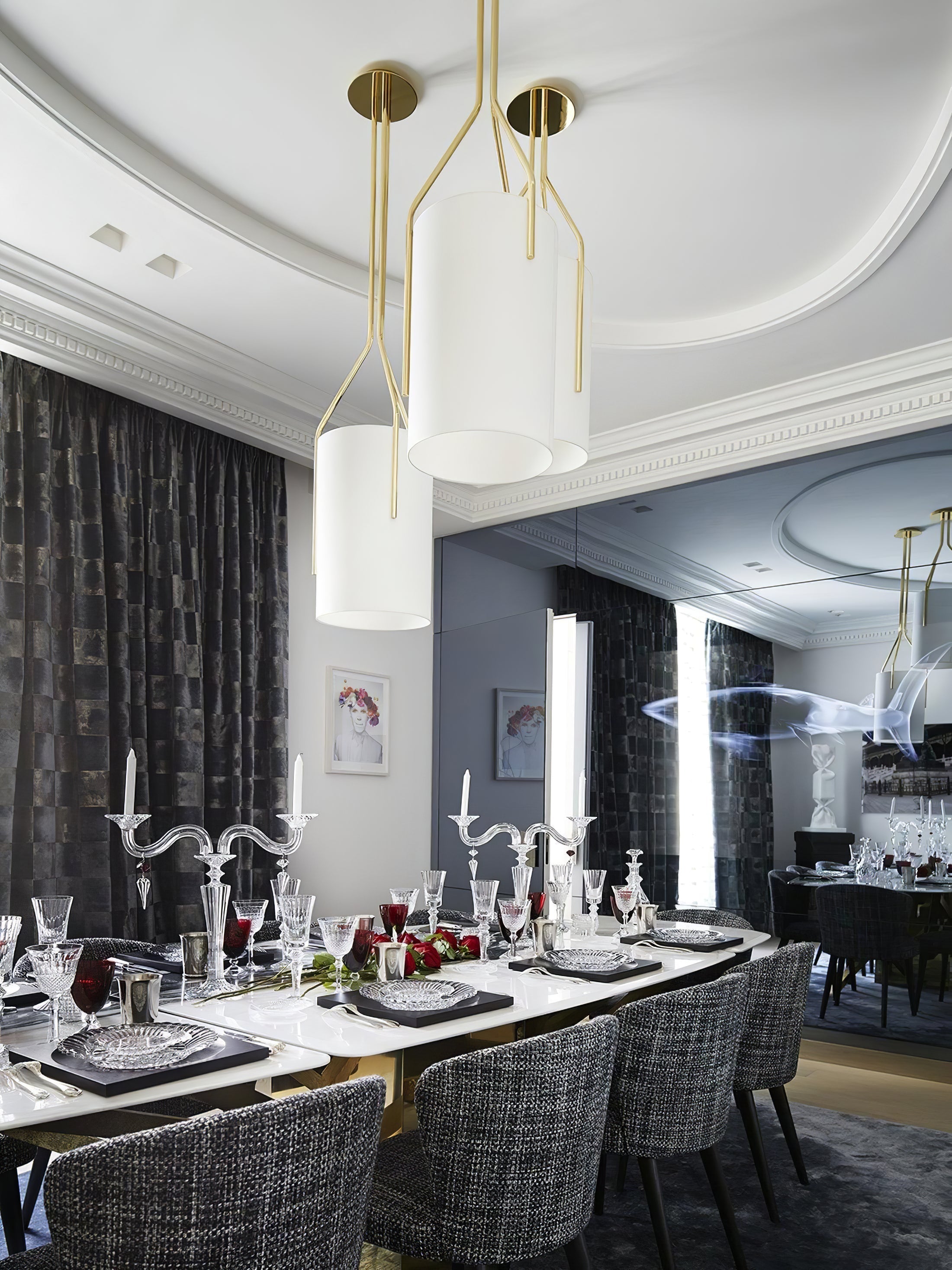 Lustra Chandelier LED 3-Lights Brass Modern - Letslighting