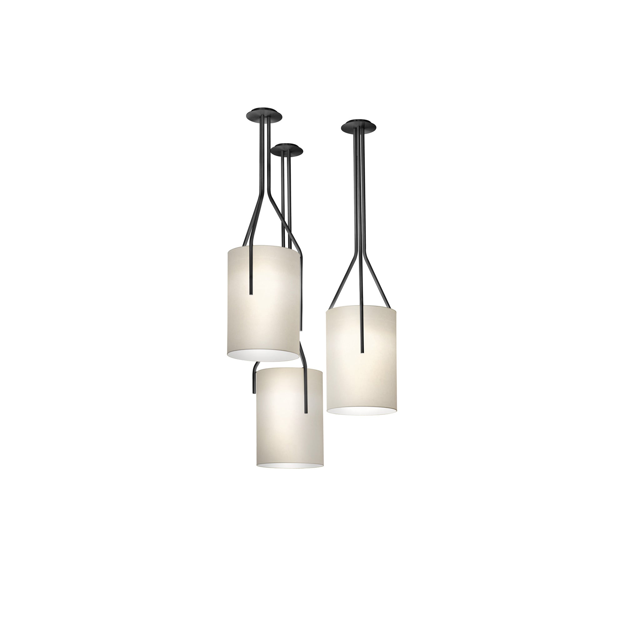 Lustra Chandelier LED 3-Lights Brass Modern - Letslighting