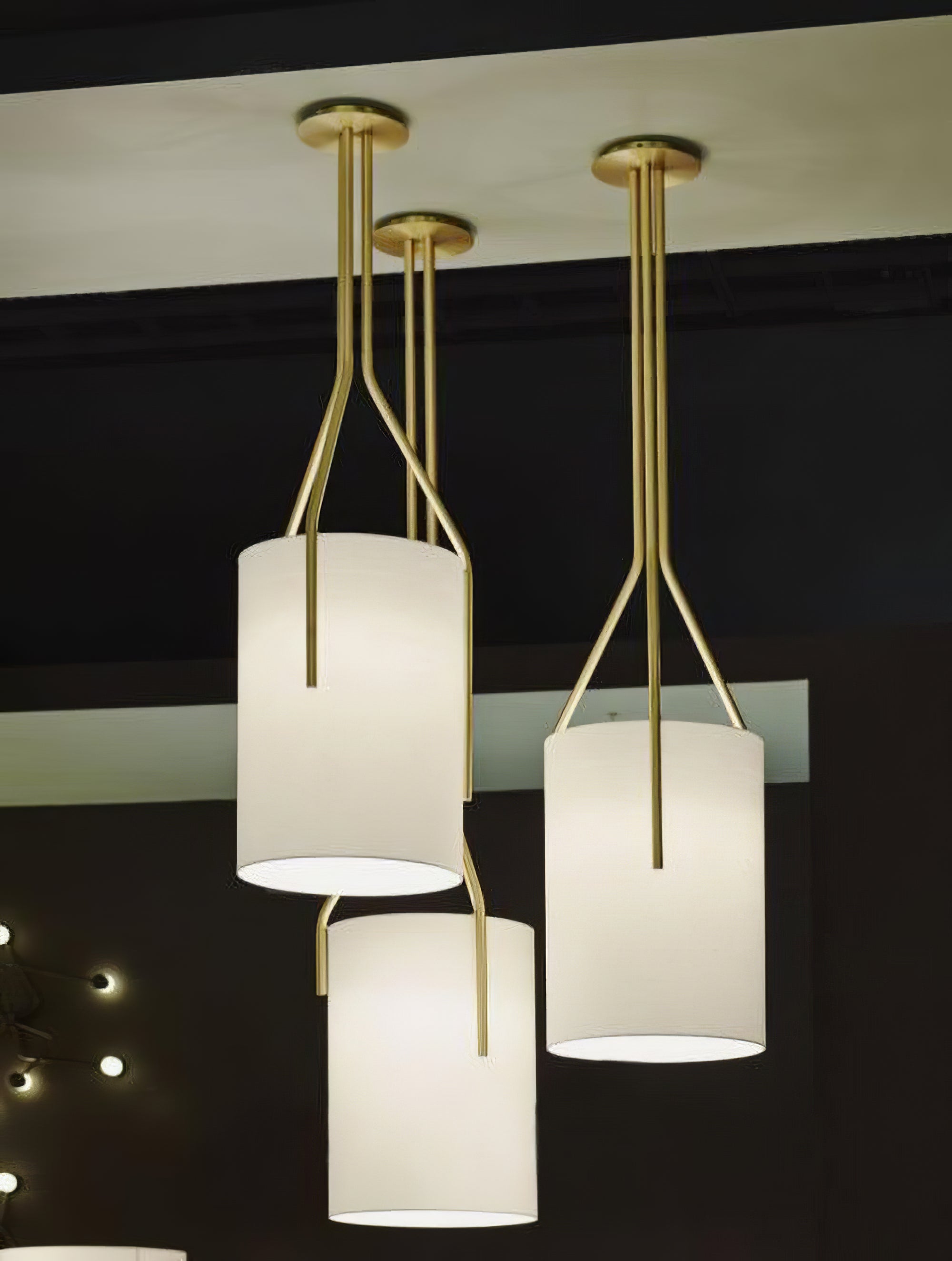 Lustra Chandelier LED 3-Lights Brass Modern - Letslighting