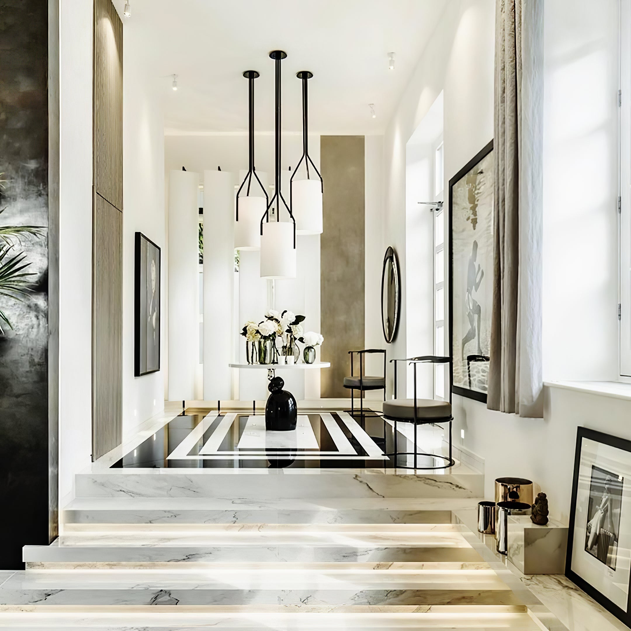 Lustra Chandelier LED 3-Lights Brass Modern - Letslighting