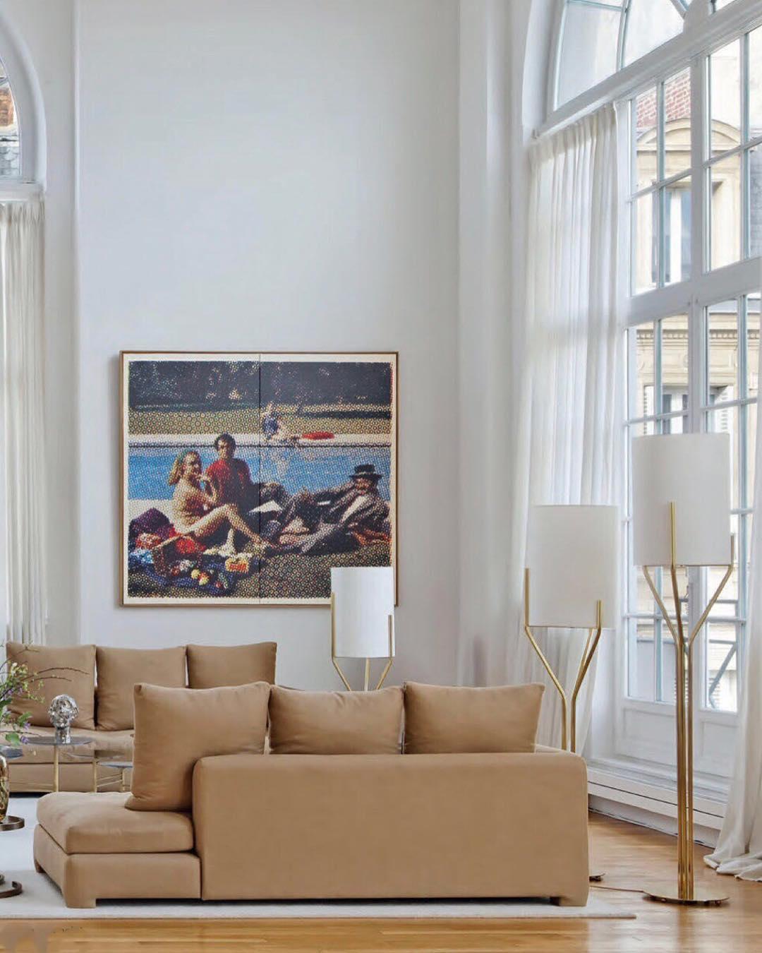 Evvynor Glam Brass Floor Lamp - Letslighting