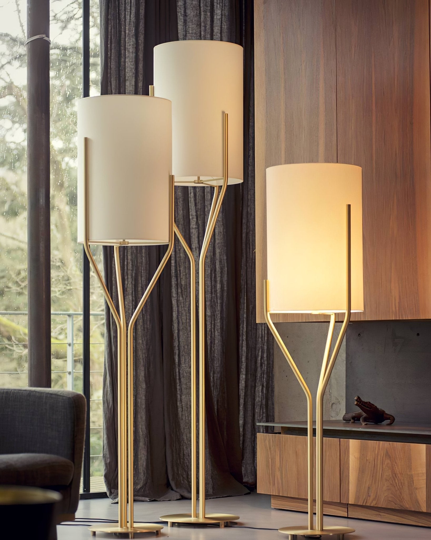 Evvynor Glam Brass Floor Lamp - Letslighting