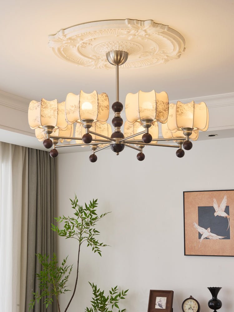 Ephaos Elegance Vintage Floral Wood Chandelier - Letslighting