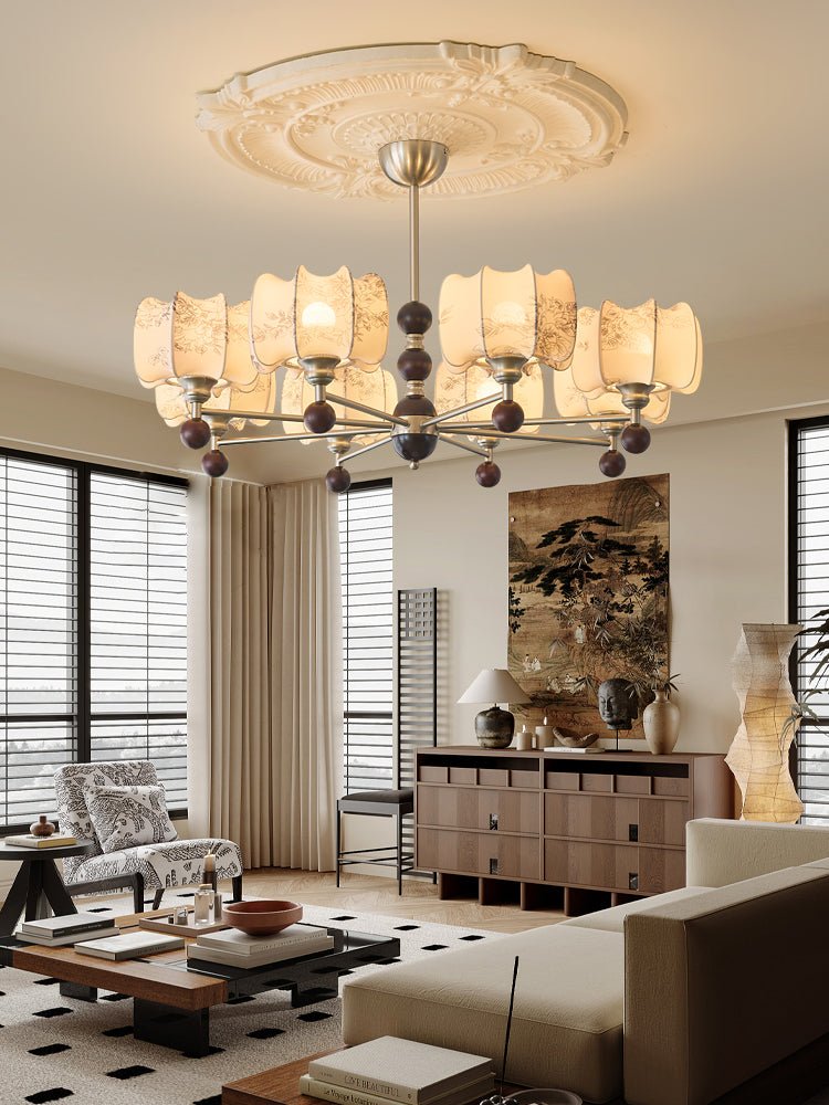 Ephaos Elegance Vintage Floral Wood Chandelier - Letslighting