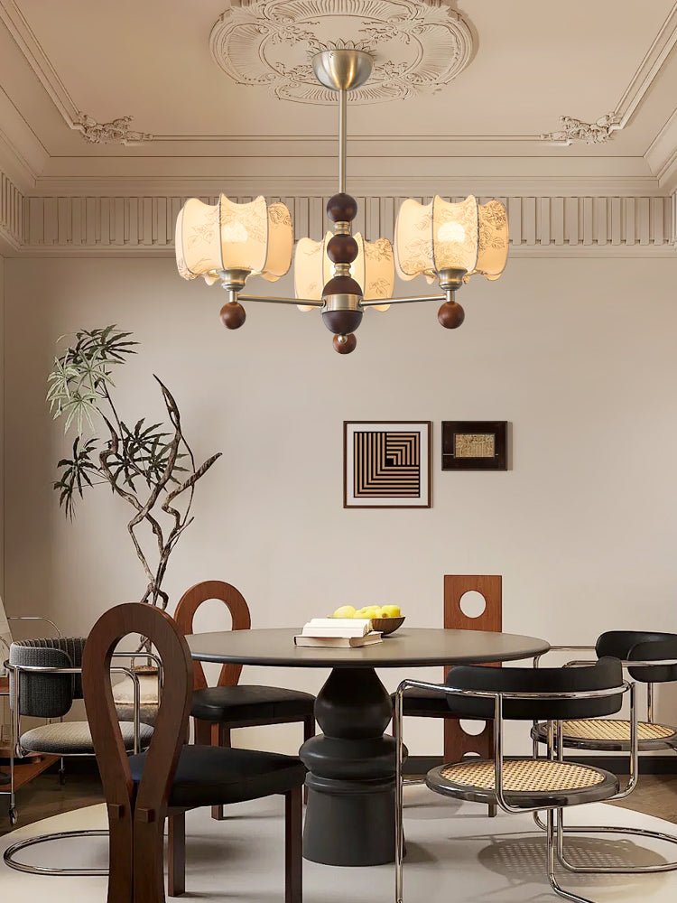 Ephaos Elegance Vintage Floral Wood Chandelier - Letslighting