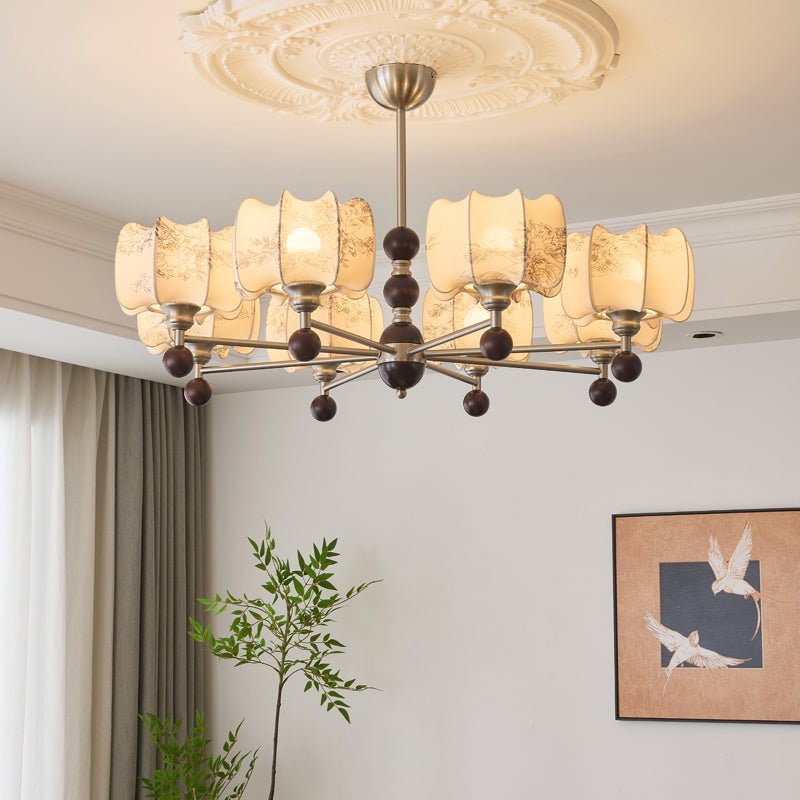 Ephaos Elegance Vintage Floral Wood Chandelier - Letslighting
