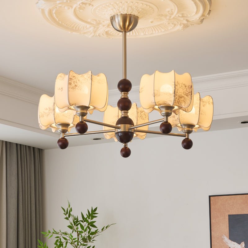 Ephaos Elegance Vintage Floral Wood Chandelier - Letslighting