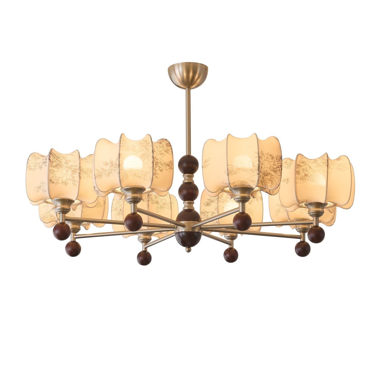 Ephaos Elegance Vintage Floral Wood Chandelier - Letslighting