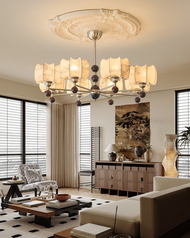 Ephaos Elegance Vintage Floral Wood Chandelier - Letslighting