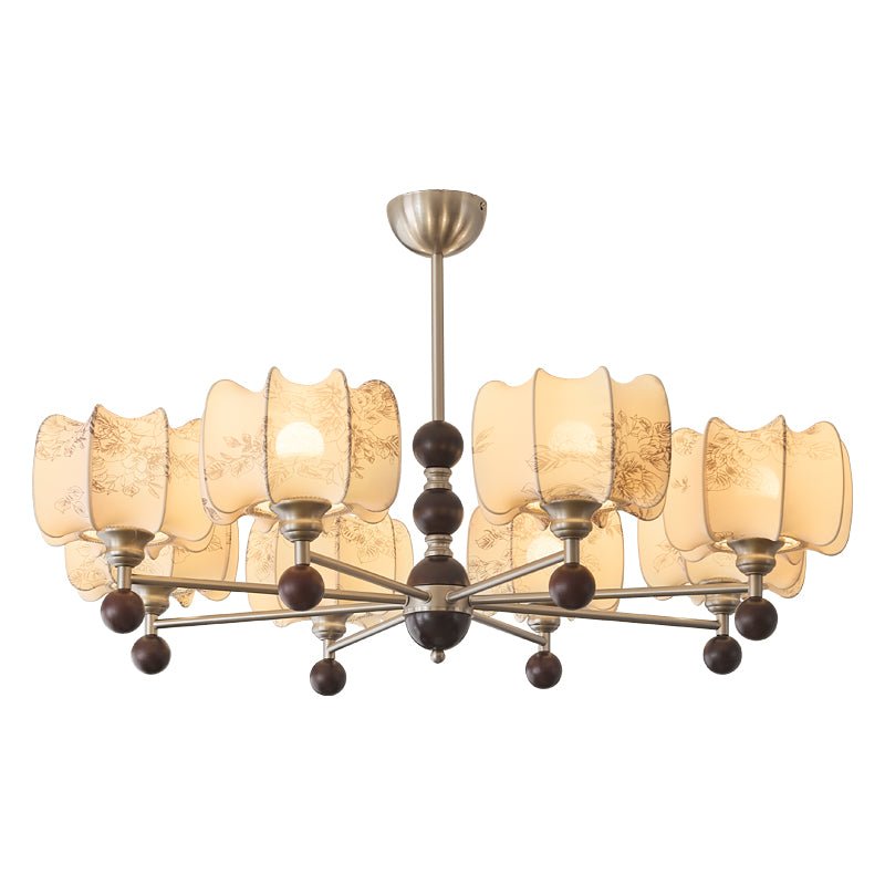 Ephaos Elegance Vintage Floral Wood Chandelier - Letslighting